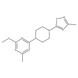 4-Methyl-6-[4-(3-methyl-1,2,4-thiadiazol-5-yl)piperazin-1-yl]-2-(methylsulfanyl)pyrimidine Structure