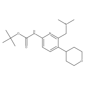 tert-butyl (6-((dimethylamino)methyl)-5-(tetrahydro-2H-pyran-4-yl)pyridin-2-yl)carbamate Structure