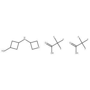N1-(Oxetan-3-YL)cyclobutane-1,3-diamine 2tfa Structure