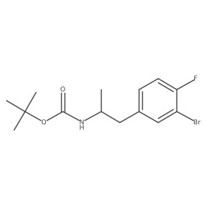 tert-butyl N-[1-(3-bromo-4-fluorophenyl)propan-2-yl]carbamate结构式