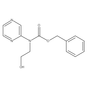 benzyl N-(2-hydroxyethyl)-N-(pyrazin-2-yl)carbamate结构式