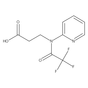 3-[2,2,2-trifluoro-N-(pyridin-2-yl)acetamido]propanoic acid结构式