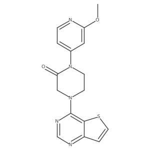 1-(2-Methoxypyridin-4-yl)-4-{thieno[3,2-d]pyrimidin-4-yl}piperazin-2-one Structure