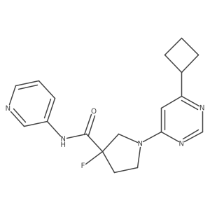 1-(6-cyclobutylpyrimidin-4-yl)-3-fluoro-N-(pyridin-3-yl)pyrrolidine-3-carboxamide Structure