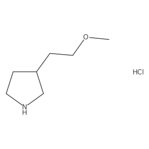 3-(2-Methoxyethyl)pyrrolidine hydrochloride结构式