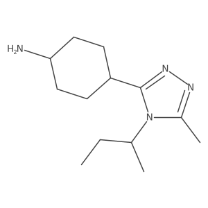 4-(4-(sec-Butyl)-5-methyl-4H-1,2,4-triazol-3-yl)cyclohexan-1-amine结构式