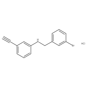 N-[(3-bromophenyl)methyl]-3-ethynylanilinehydrochloride Structure