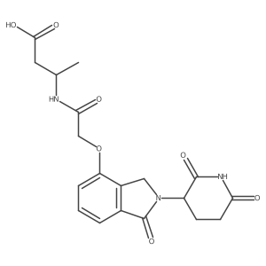 (3R)-3-[[2-[2-(2,6-dioxo-3-piperidyl)-1-oxo-isoindolin-4-yl]oxyacetyl]amino]butanoic acid结构式