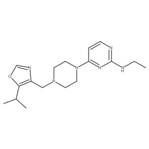 N-ethyl-4-(4-{[5-(propan-2-yl)-1,3-oxazol-4-yl]methyl}piperazin-1-yl)pyrimidin-2-amine Structure