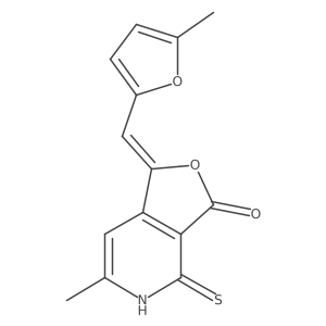 4-Mercapto-6-methyl-1-((5-methylfuran-2-yl)methylene)furo[3,4-c]pyridin-3(1H)-one结构式