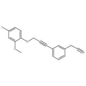 3-[3-(4-Fluoro-2-methoxyphenoxy)-1-propyn-1-yl]benzeneacetonitrile Structure