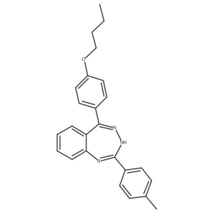 5-(4-Butoxy-phenyl)-2-p-tolyl-3H-benzo[e][1,2,4]triazepine Structure