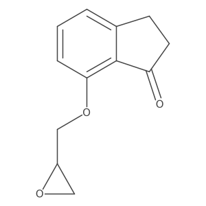 7-(Oxiran-2-ylmethoxy)-2,3-dihydro-1H-inden-1-one Structure