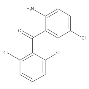 (2-Amino-5-chlorophenyl)(2,6-dichlorophenyl)methanone Structure
