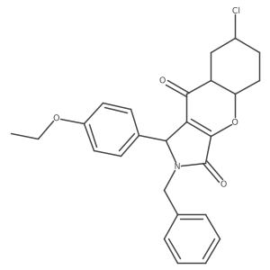 2-benzyl-7-chloro-1-(4-ethoxyphenyl)-4a,5,6,7,8,8a-hexahydro-1H-chromeno[2,3-c]pyrrole-3,9-dione Structure