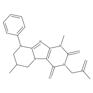 1,7-dimethyl-3-(2-methylallyl)-9-phenyl-6,7,8,9-tetrahydropyrimido[2,1-f]purine-2,4(1H,3H)-dione结构式