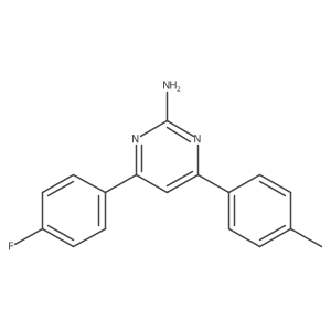 4-(4-Fluorophenyl)-6-(4-methylphenyl)pyrimidin-2-amine Structure