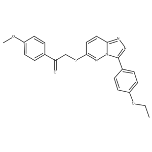 2-[[3-(4-ethoxyphenyl)-[1,2,4]triazolo[4,3-b]pyridazin-6-yl]sulfanyl]-1-(4-methoxyphenyl)ethanone Structure