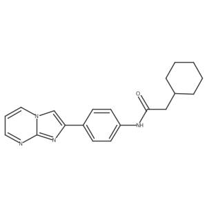 2-cyclohexyl-N-(4-(imidazo[1,2-a]pyrimidin-2-yl)phenyl)acetamide结构式