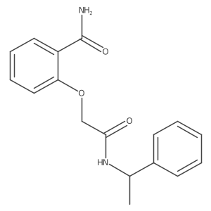 2-[2-Oxo-2-(1-phenylethylamino)ethoxy]benzamide结构式