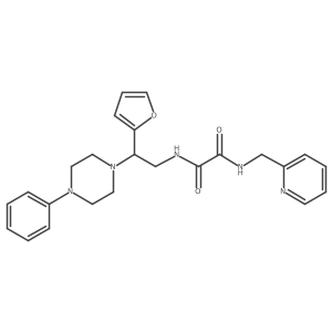 N1-(2-(furan-2-yl)-2-(4-phenylpiperazin-1-yl)ethyl)-N2-(pyridin-2-ylmethyl)oxalamide结构式