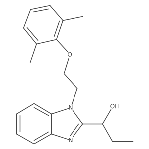 1-{1-[2-(2,6-Dimethylphenoxy)ethyl]benzimidazol-2-yl}propan-1-ol Structure