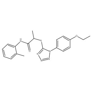 2-((1-(4-ethoxyphenyl)-1H-tetrazol-5-yl)thio)-N-(o-tolyl)propanamide Structure