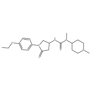 3-[1-(4-Ethoxyphenyl)-5-oxopyrrolidin-3-yl]-1-methyl-1-(1-methylpiperidin-4-yl)urea结构式