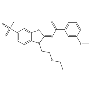 (Z)-N-(3-(2-ethoxyethyl)-6-(methylsulfonyl)benzo[d]thiazol-2(3H)-ylidene)-3-(methylthio)benzamide Structure