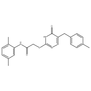 N-(2,5-dimethylphenyl)-2-{[6-(4-methylbenzyl)-5-oxo-4,5-dihydro-1,2,4-triazin-3-yl]sulfanyl}acetamide结构式
