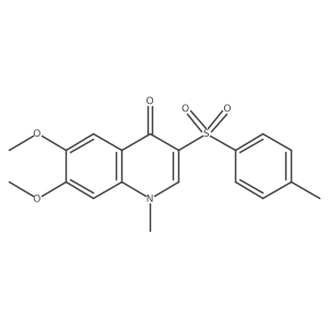6,7-Dimethoxy-1-methyl-3-(4-methylbenzenesulfonyl)-1,4-dihydroquinolin-4-one结构式