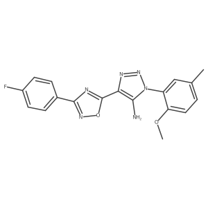 4-(3-(4-fluorophenyl)-1,2,4-oxadiazol-5-yl)-1-(2-methoxy-5-methylphenyl)-1H-1,2,3-triazol-5-amine结构式