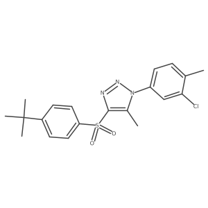 4-(4-tert-butylbenzenesulfonyl)-1-(3-chloro-4-methylphenyl)-5-methyl-1H-1,2,3-triazole Structure