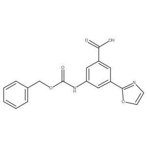 3-Benzyloxycarbonylamino-5-oxazol-2-yl-benzoic acid Structure