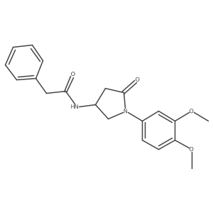 N-[1-(3,4-dimethoxyphenyl)-5-oxopyrrolidin-3-yl]-2-phenylacetamide结构式
