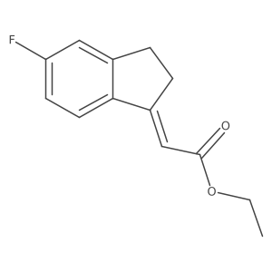 ethyl 2-[(1E)-5-fluoro-2,3-dihydro-1H-inden-1-ylidene]acetate Structure