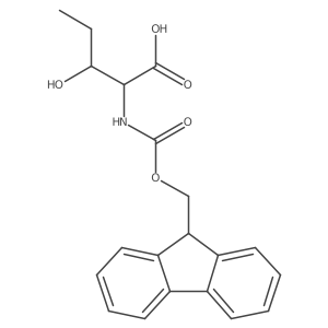 rel-(3R)-N-[(9H-Fluoren-9-ylmethoxy)carbonyl]-3-hydroxy-D-norvaline Structure