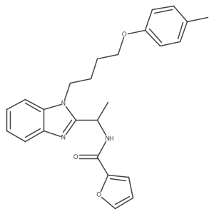 2-furyl-N-({1-[4-(4-methylphenoxy)butyl]benzimidazol-2-yl}ethyl)carboxamide Structure