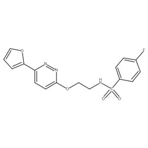 4-fluoro-N-(2-((6-(furan-2-yl)pyridazin-3-yl)oxy)ethyl)benzenesulfonamide Structure