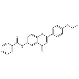 N-[2-(4-ethoxyphenyl)-4-oxo-4H-chromen-6-yl]pyridine-4-carboxamide结构式