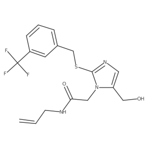 N-allyl-2-(5-(hydroxymethyl)-2-((3-(trifluoromethyl)benzyl)thio)-1H-imidazol-1-yl)acetamide Structure