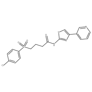 4-((4-chlorophenyl)sulfonyl)-N-(4-(pyridin-3-yl)thiazol-2-yl)butanamide Structure