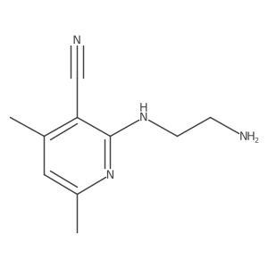 2-(2-Aminoethylamino)-4,6-dimethylnicotinonitrile结构式