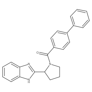 [2-(1H-benzimidazol-2-yl)pyrrolidin-1-yl](biphenyl-4-yl)methanone结构式