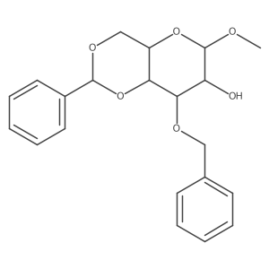 Methyl 3-O-benzyl-4,6-O-benzylidene-beta-D-galactopyranoside结构式
