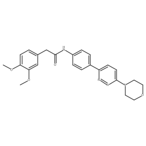 2-(3,4-dimethoxyphenyl)-N-(4-(6-morpholinopyridazin-3-yl)phenyl)acetamide结构式