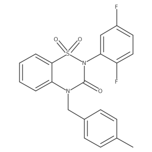 2-(2,5-difluorophenyl)-4-(4-methylbenzyl)-2H-1,2,4-benzothiadiazin-3(4H)-one 1,1-dioxide结构式
