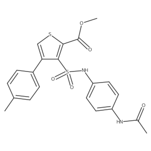 Methyl 3-[(4-acetamidophenyl)sulfamoyl]-4-(4-methylphenyl)thiophene-2-carboxylate Structure