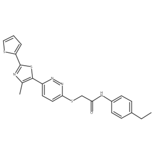 N-(4-ethylphenyl)-2-((6-(4-methyl-2-(thiophen-2-yl)thiazol-5-yl)pyridazin-3-yl)thio)acetamide Structure