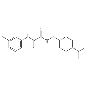 N1-(3-fluorophenyl)-N2-((1-isopropylpiperidin-4-yl)methyl)oxalamide结构式